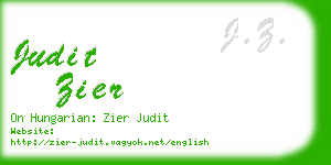 judit zier business card